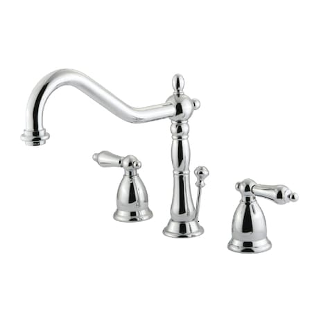 Kingston Brass 8" Widespread Bathroom Faucet, Chrome KS1991AL